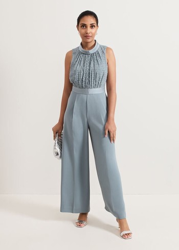 Phase Eight Petite Eliza Jumpsuit Blue USA | 2597316-BT